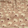 画像18: 綿麻キャンバス生地 レトロフラワープリント カス残し 花柄